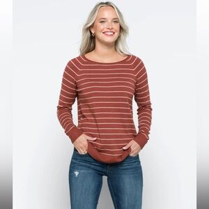 Pink Clover Valencia Curved Hem Sweater
